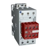 Safety Contactor, 52A, 24-60VAC, 20-60VDC Electronic Coil, 3 NO, 4NC Lower Power