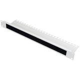 19" Cable entry panel with brush, cable support, 1U, RAL7035