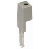 Test plug adapter 11.6 mm wide for 4 mm Ø test plugs gray