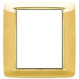 Round plate 8M Galvan.polished gold