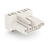 Socket for PCBs angled 5-pole white