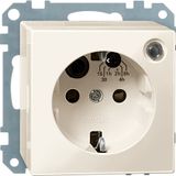 SCHUKO timer socket-outlet with shutter, white, glossy, System M