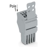 1-conductor female connector Push-in CAGE CLAMP® 1.5 mm² gray