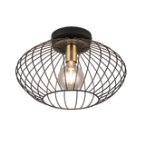 Grid ceiling lamp 40 cm E27 matt black