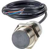 Proximity switch, E57G General Purpose Serie, 1 NC, 3-wire, 10 - 30 V DC, M30 x 1.5 mm, Sn= 15 mm, Flush, PNP, Stainless steel, 2 m connection cable