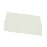 End and partition plate for terminals, 68.5 mm x 1.5 mm, grey