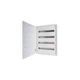 Complete flush-mounting/hollow wall slim distribution board, white, 24 SU per row, 2 rows, 100 mm mounting depth