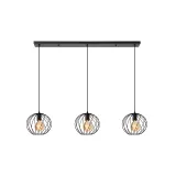 DANZA Pendant light-Black-3xE27-40W-Metal