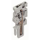End module for 1-conductor female connector CAGE CLAMP® 4 mm² gray