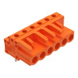 THT female header angled Pin spacing 5.08 mm orange