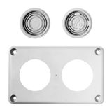 Cable entry gland plate 2x cable entries 70mm