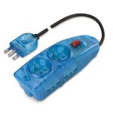 MULTI-OUTLET SOCKET TRANS. TURQUOISE