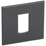 Arteor™ - Plate - French/German std - square - 1 module - Graphite