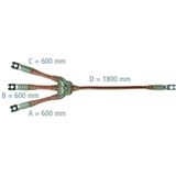 Three-pole earthing and short-circuiting cable 70mm² with crimped cabl