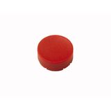 Button plate, raised red, blank