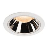 NUMINOS® DL XL, Indoor LED recessed ceiling light white/chrome 2700K 40°