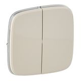 Cover plate Valena Allure - 2-gang switch/push-button - ivory
