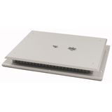 Top plate for OpenFrame, ventilated, W=800mm, IP31, grey