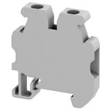 SCREW TERMINAL, MINI, FOR 15MM DIN RAIL, PROTECTIVE EARTH, 2PTS, 4MM²