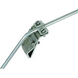 Gutter clamp Al f. bead 13-25mm with two-screw cleat for Rd 7-10mm