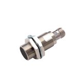 Proximity sensor, inductive, nickel-brass, short body, M18, shielded,