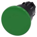 Mushroom pushbutton, 22 mm, round, plastic, green, 40mm, latching, pull-to-unlatch mechanism, 3SU1000-1BA40-0AA0-Z Y15