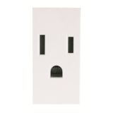 N2128 BL American earthed socket outlet - 1M - White