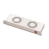 Fan-unit 19" / 1U, 2 fans, Switch (on/off), RAL7035