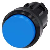 Pushbutton, 22 mm, round, plastic, blue, pushbutton, raised, momentary contact type, Z=100-unit packaging