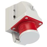 CEE-wall mounted plug 16A 5p 6h with lid
