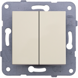 Karre-Meridian Beige (Quick Connection) Impulse Two Gang Switch