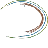 Outgoing wiring harness, univZ, 16 mm², 5P., L1,2,3,N, PE=575, 575, 575, 950, 1250, H/H