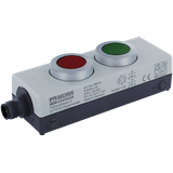 Reset button with 2 illuminated push buttons - NO  in a IP65 enclosure