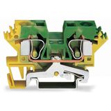 2-conductor ground terminal block 10 mm² lateral marker slots green-ye