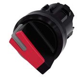 3SU1002-2BC20-0AA0-Z Y19 Selector switch, illuminable, 22 mm, round, plastic, red, selector switch, short, 2 switch positions O