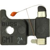 Eaton Bussmann series GMT telecommunication fuse, Color code orange, 125 Vac, 60 Vdc, 2A, Non Indicating, Fast-acting, Tin-plated beryllium copper terminal