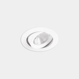 Downlight Play Flat Round Adjustable Emergency 6.4W LED warm-white 2700K CRI 90 27.8º ON-OFF White IP23 577lm
