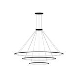 Pendant Circular Outward 3 Rings (ø2000 ø1200 ø600) LED 223.5W 9011lm 2400K White