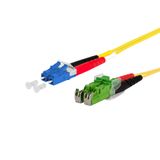 OpDAT patch cord LC-D/E2000-D APC OS2, 5.0 m