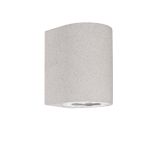 White Sandstone Glass Diffuser LED GU10 1x7 Watt IP65 100-240 Volt Bulb Excluded Light Down D: 8.6 W: 10 H: 12 cm