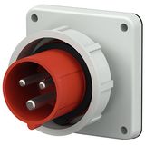 Panel mounted inlet, 32A4p6h400V, IP67