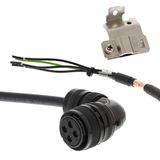 1S series servo motor power cable, 5 m, non braked, 400 V: 2 k W (1000