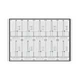 Meter box insert 2-rows, 10 meter boards / 16 Modul heights