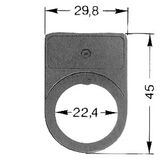 Labeling plate for snapping on on label holder, Label size 3SB1904-2EK