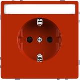 SCHUKO socket for special circuits with label, touch protection, plug-in terminals, ZSV, orange, system design