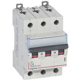 DX³6000 10kA high inlet and low outlet screw circuit breaker 3P 400V~ - 4A - curve C - for traditional HX³ comb