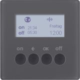 KNX radio timer quicklink, display, Q.1/Q.3, ant. velvety, lacq.