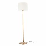 REM BRONZE FLOOR LAMP WHITE LAMPSHADE