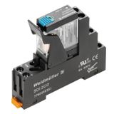 Relay module, 110 V DC, Green LED, Free-wheeling diode, 1 CO contact (
