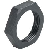 Lock nut polyamide M16x1.5 Black RAL 9005